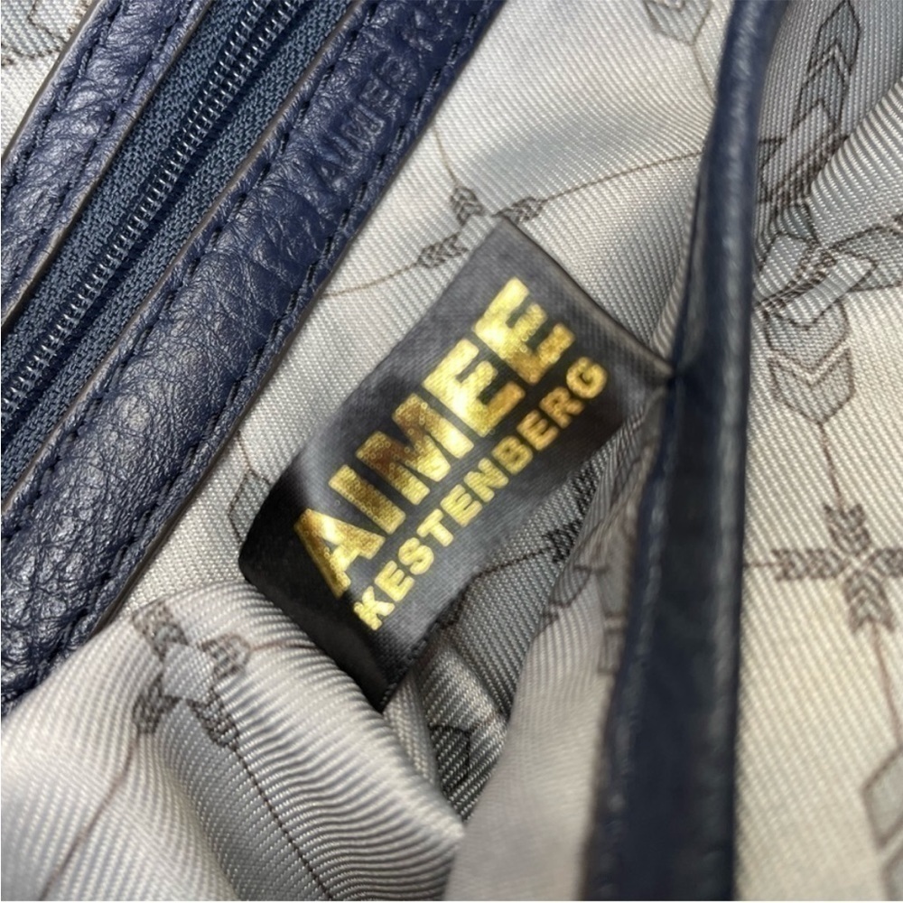 AIMEE KESTENBERG Blue Suede Snake Print Crossbody - Picture 6 of 11
